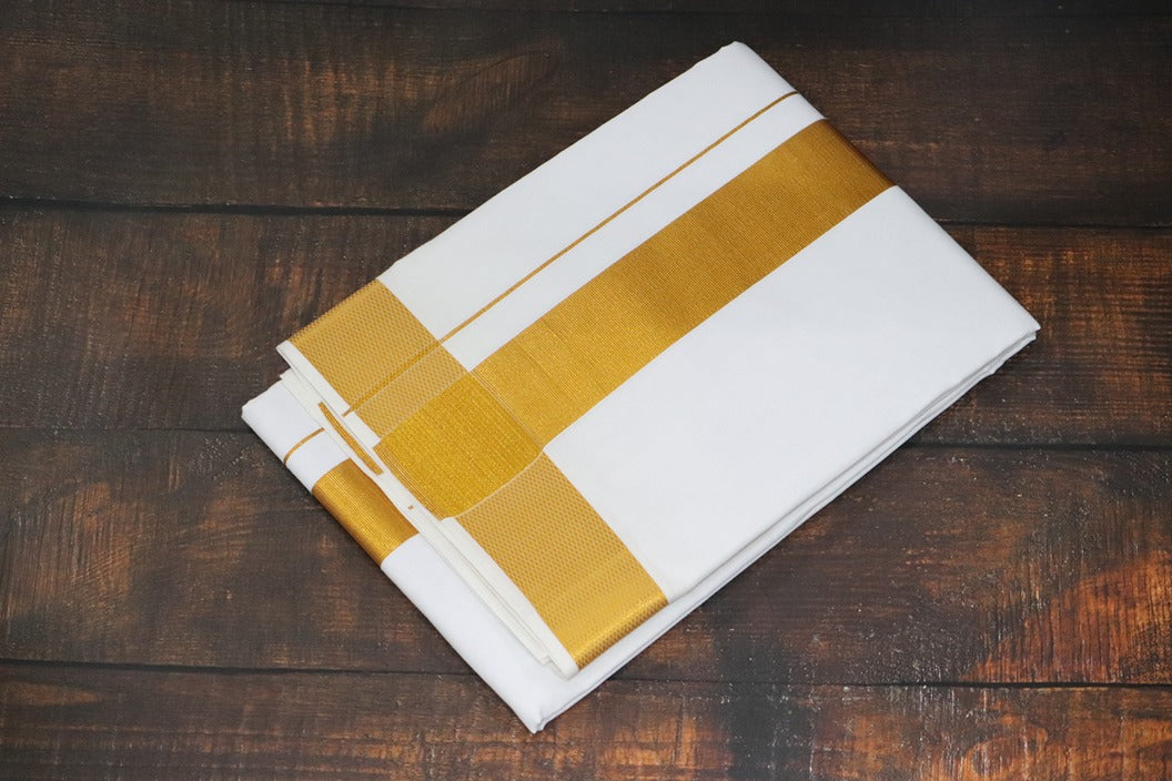 Jari White 100k Dhoti - 2mtr