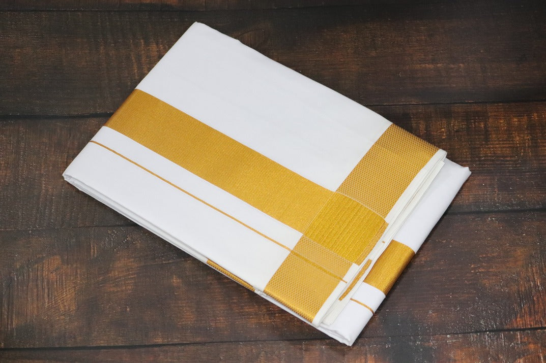 Jari White 100k Dhoti - 2mtr