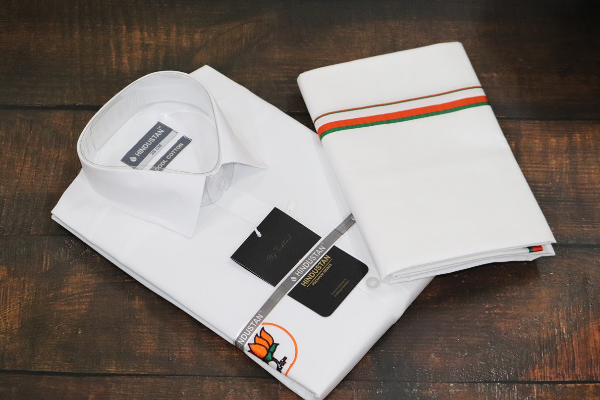BJP Logo Shirt + Dhoti Combo Set