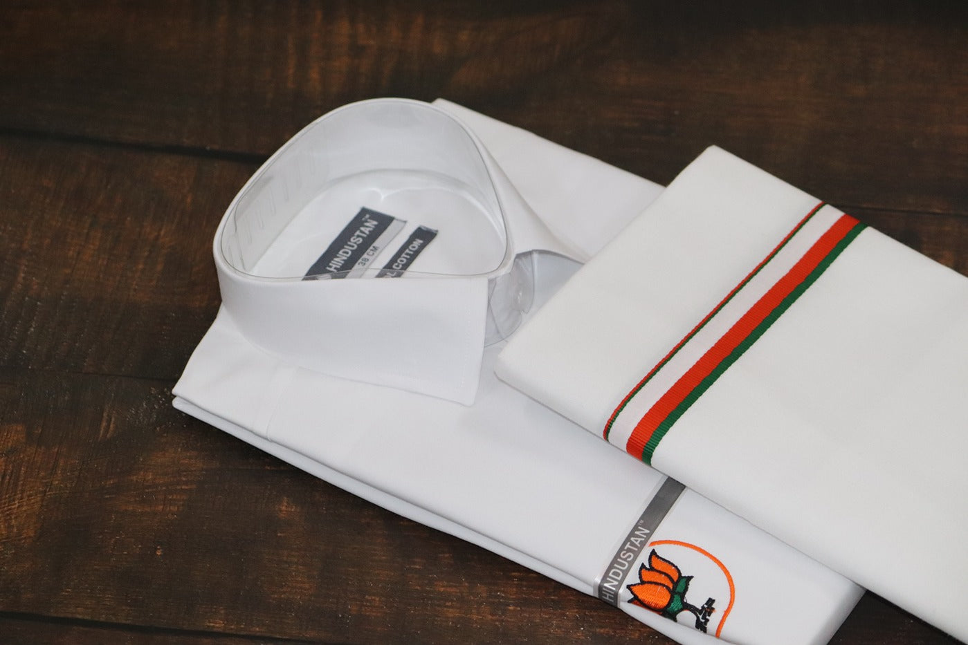 BJP Logo Shirt + Dhoti Combo Set