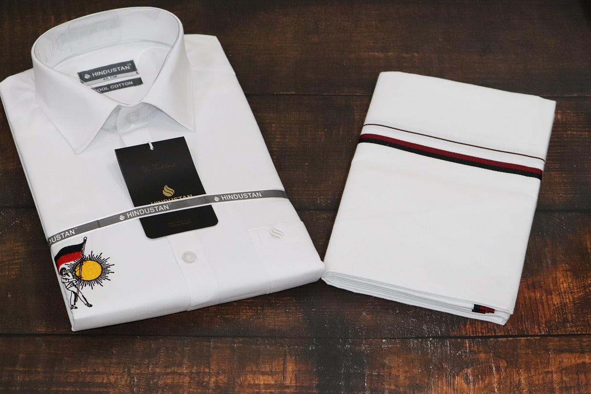 DMK Logo Shirt + Dhoti Combo Set