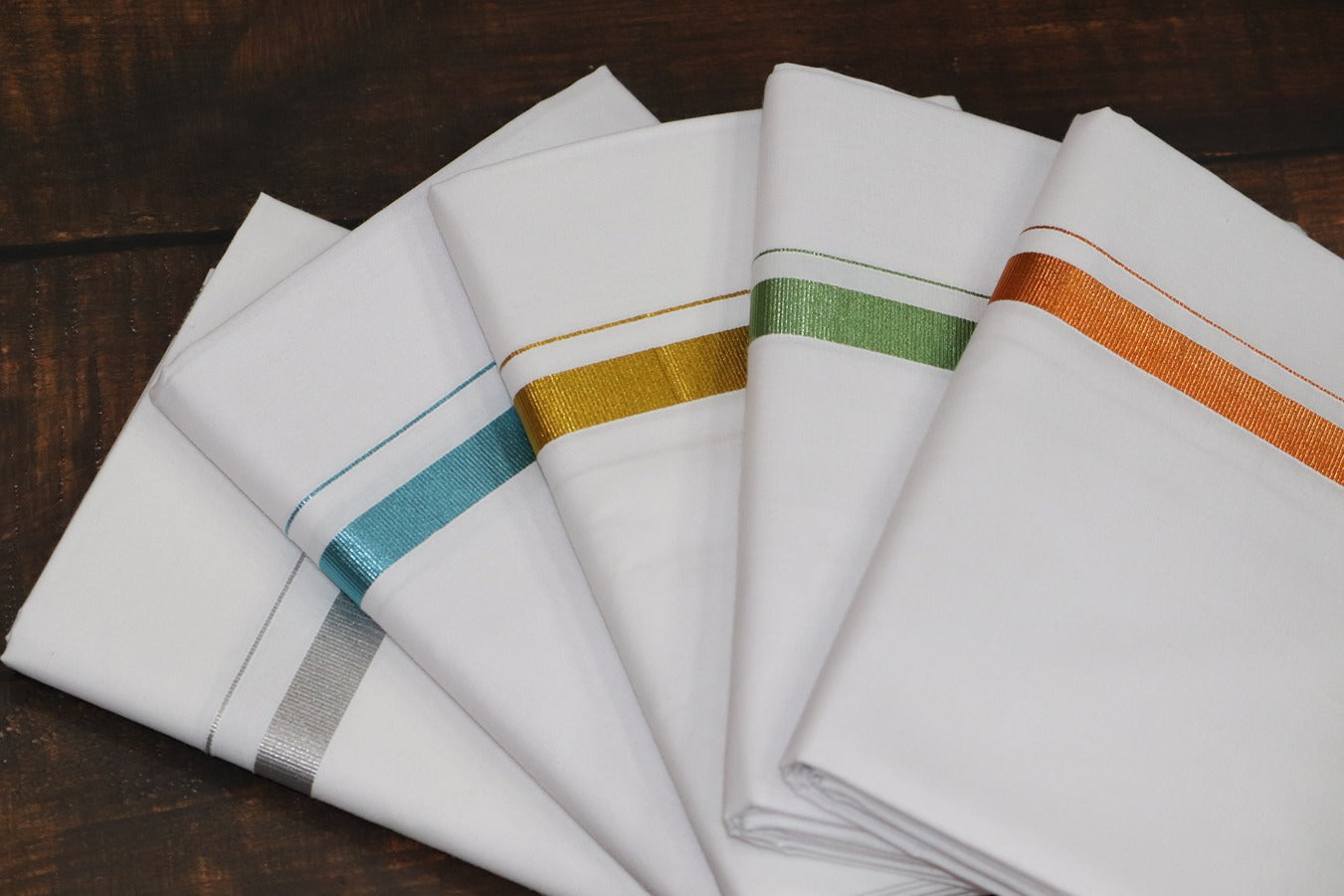 Jari 30k Combo Dhotis (*5 Dhoti Combo*)- 2mtr