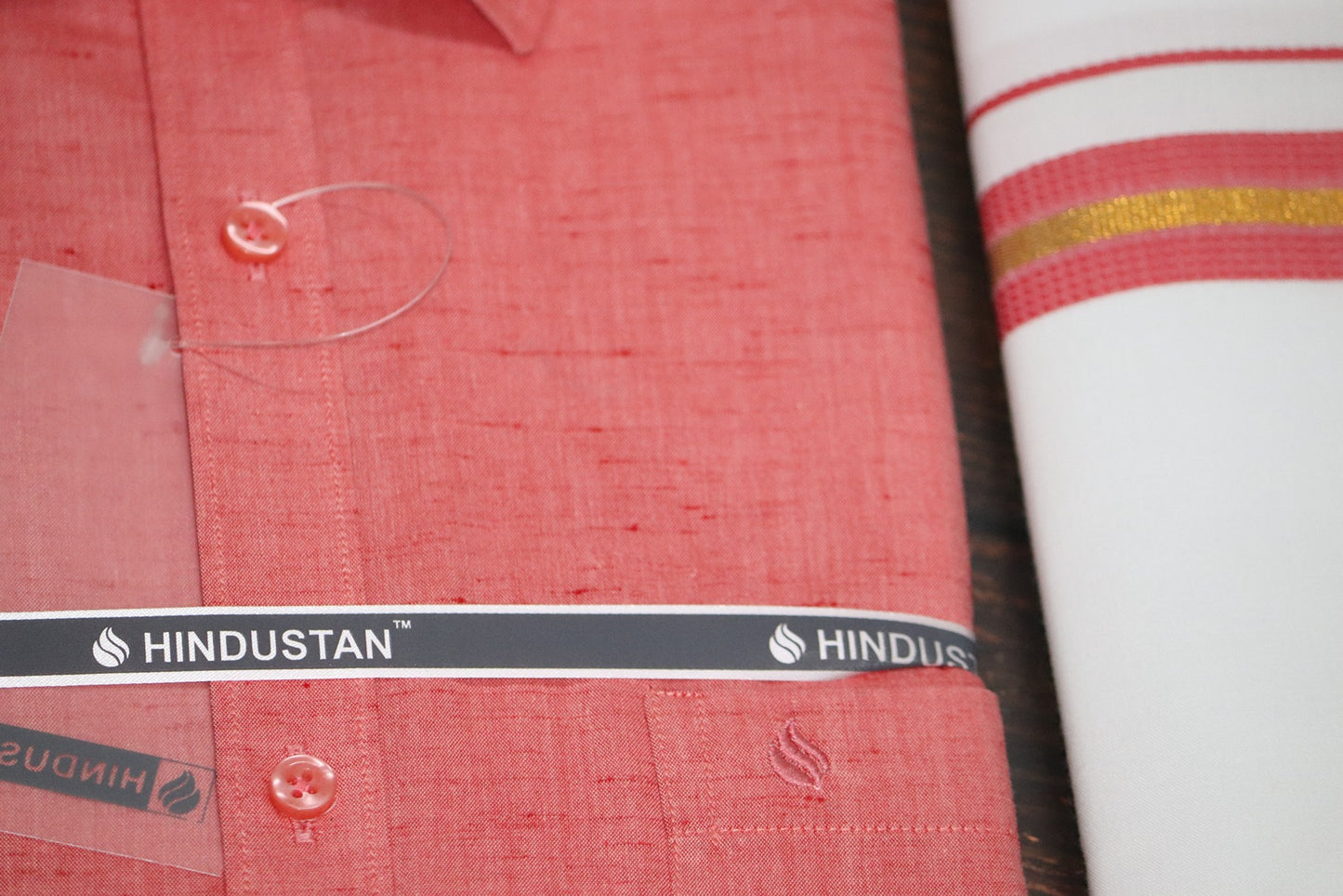 Matching Shirt & Dhoti Combo Set ( BLUSHING PEACH - C6)