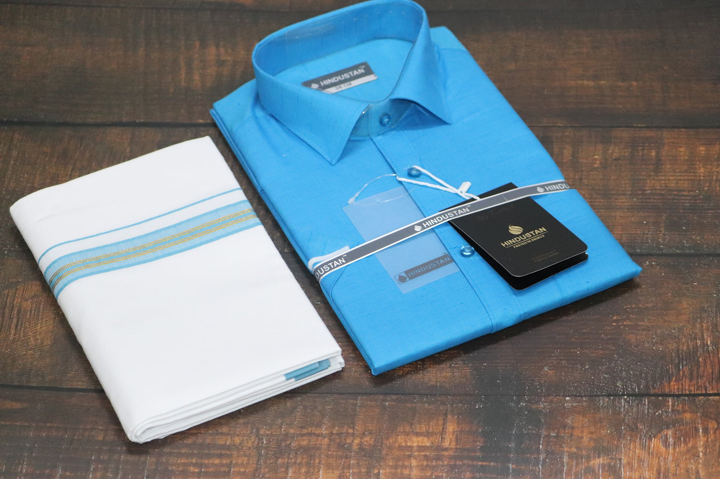 Matching Shirt & Dhoti Combo Set - ( MARINE BLUE - C2)