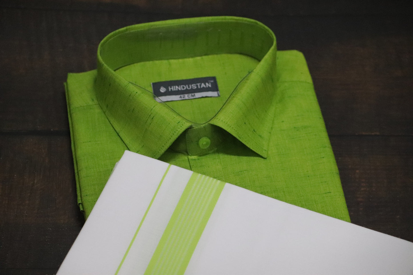 Matching Shirt & Dhoti Combo Set ( LIME GREEN - C1)