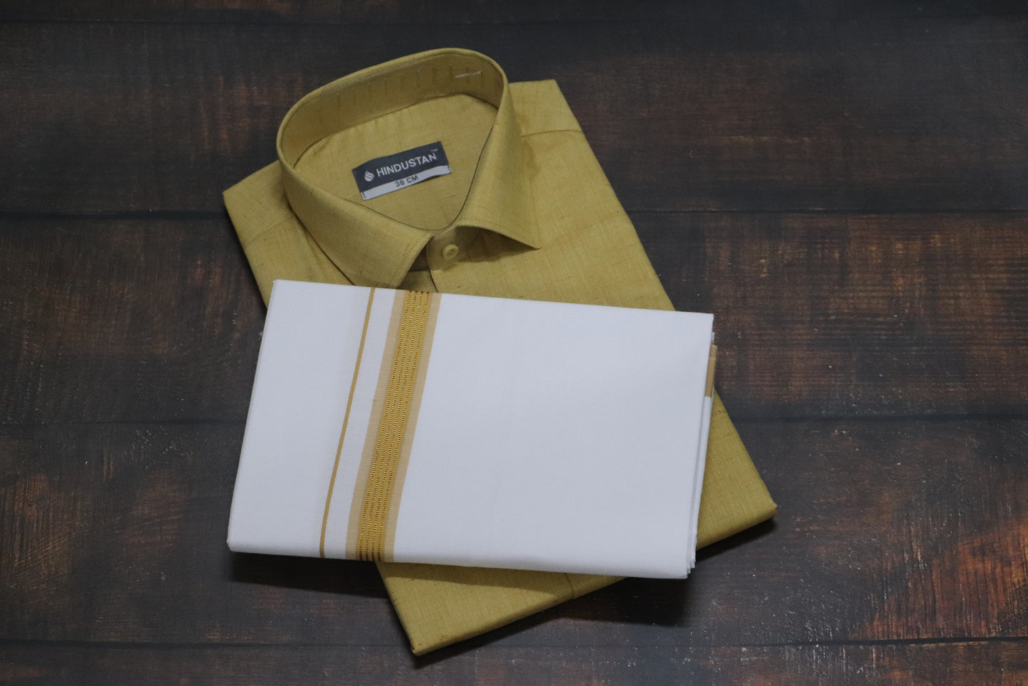 Matching Shirt & Dhoti Combo Set ( HAZELWOOD SANDAL - C3)