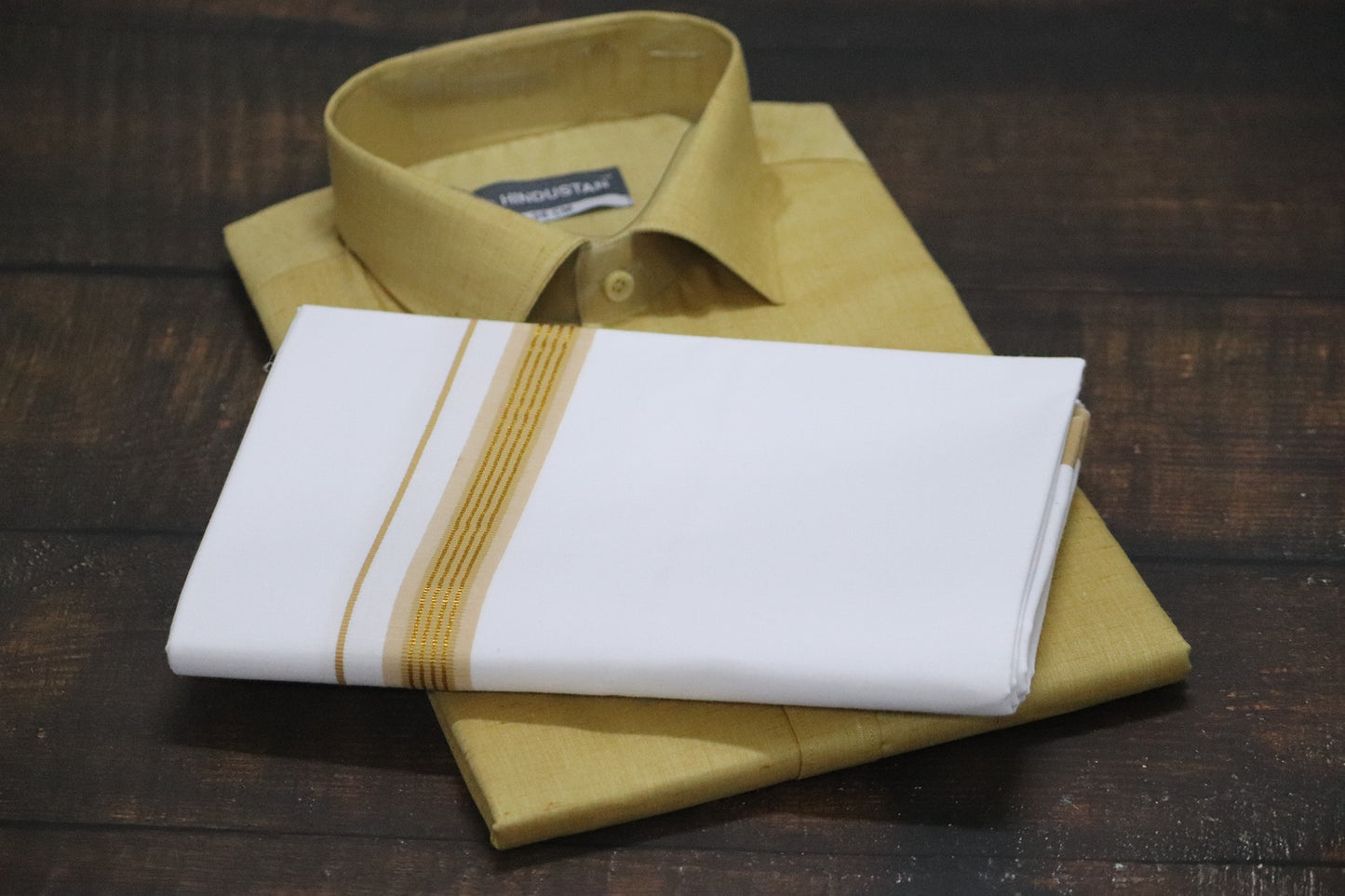Matching Shirt & Dhoti Combo Set ( HAZELWOOD SANDAL - C3)