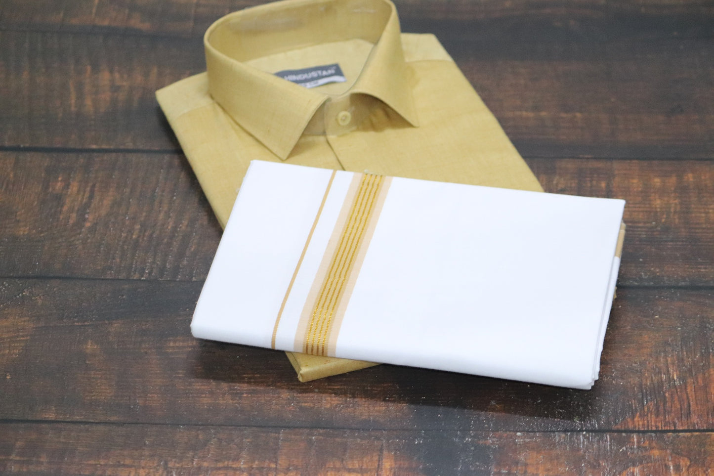 Matching Shirt & Dhoti Combo Set ( HAZELWOOD SANDAL - C3)