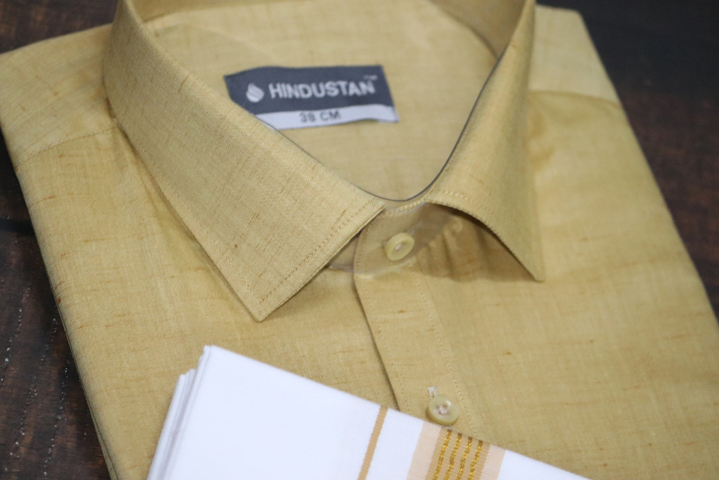 Matching Shirt & Dhoti Combo Set ( HAZELWOOD SANDAL - C3)