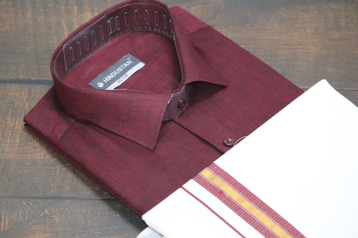 Matching Shirt & Dhoti Combo Set ( ROYAL MAROON - S1)
