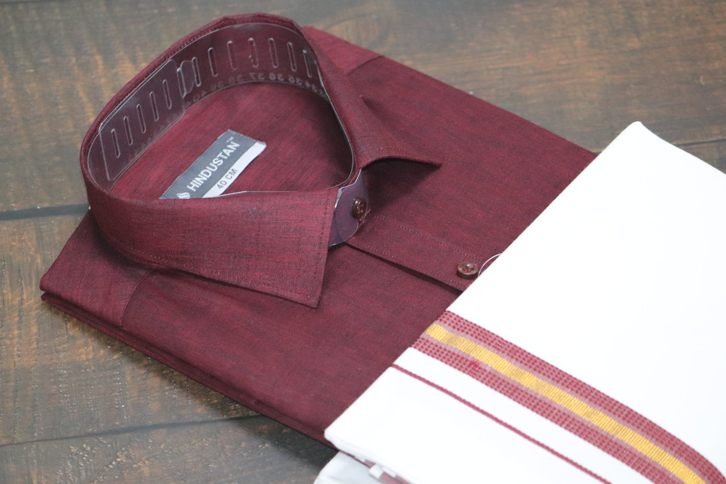 Matching Shirt & Dhoti Combo Set ( ROYAL MAROON - S1)