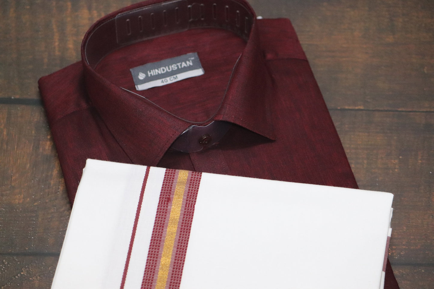 Matching Shirt & Dhoti Combo Set ( ROYAL MAROON - S1)