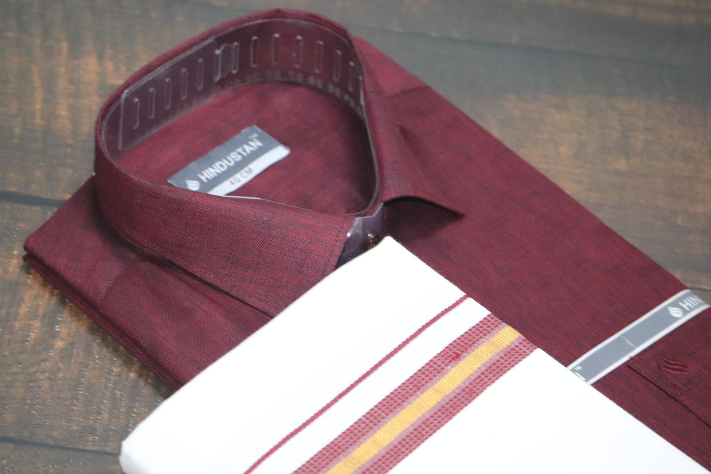 Matching Shirt & Dhoti Combo Set ( ROYAL MAROON - S1)