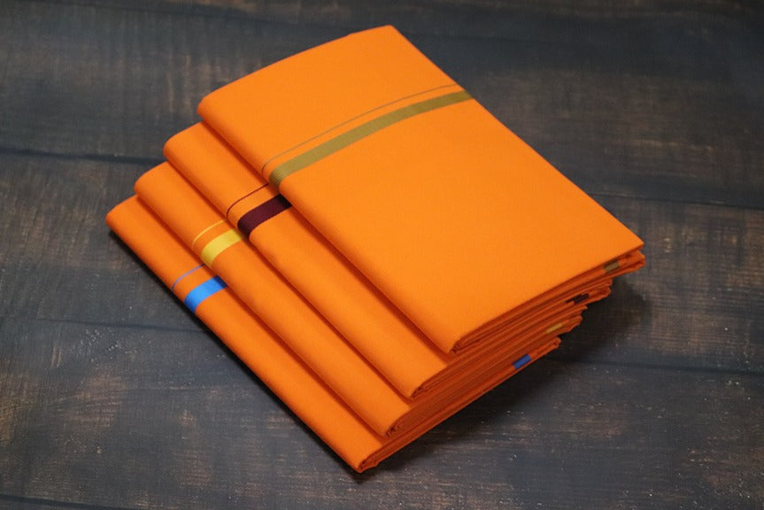 Supreme BB Orange Dhoti - 2mtr