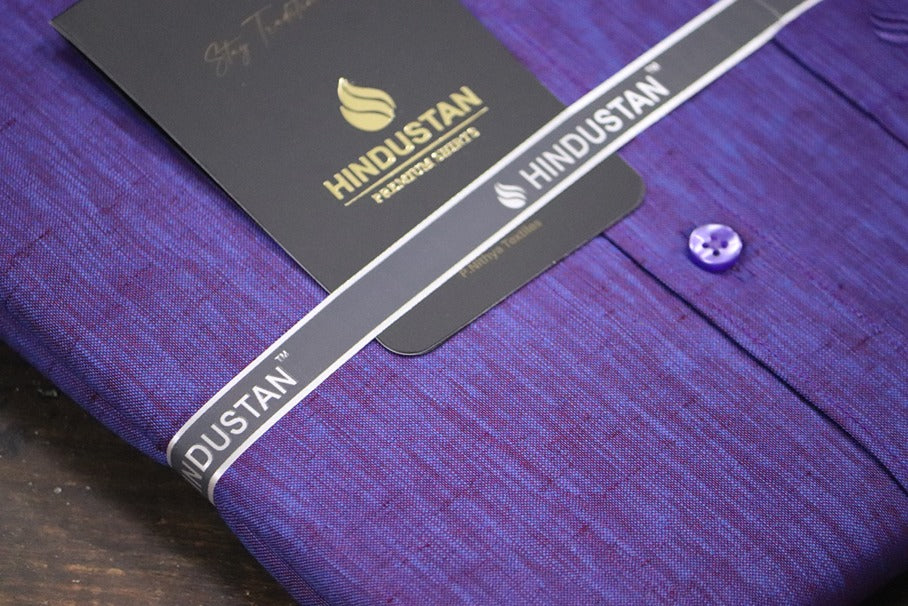 Matching Shirt & Dhoti Combo Set (Indigo Violet - S3)