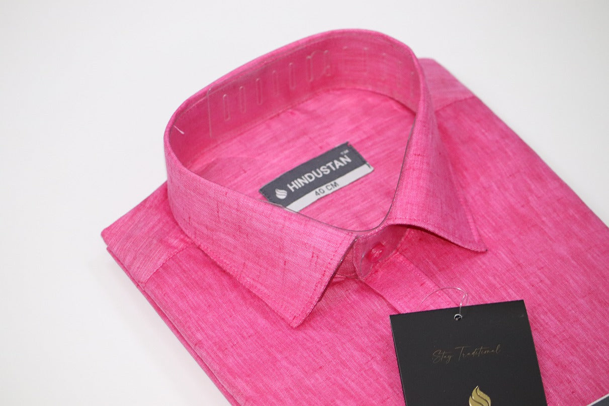 Matching Shirt & Dhoti Combo Set (Rosewood Pink - S2)