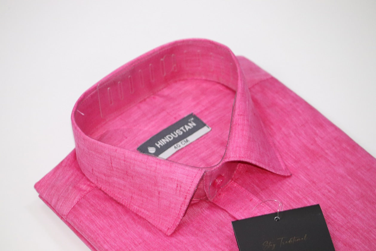 Matching Shirt & Dhoti Combo Set (Rosewood Pink - S2)