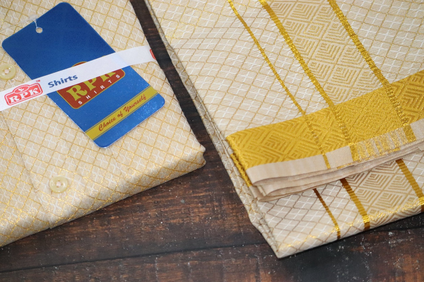 Tissue Jackard Premium Gold Matching Set - Design 003
