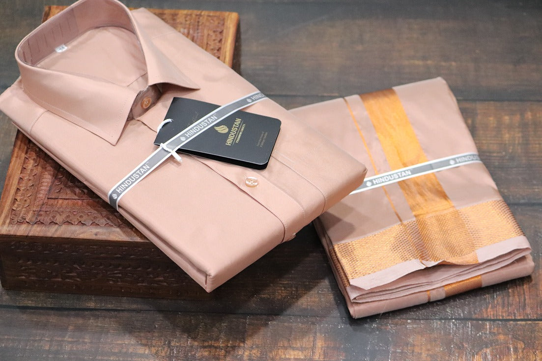 Artsilk Copper Shirt + 100k Copper Dhoti