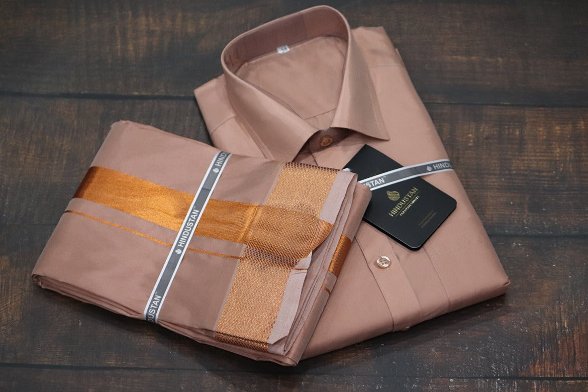 Artsilk Copper Shirt + 100k Copper Dhoti