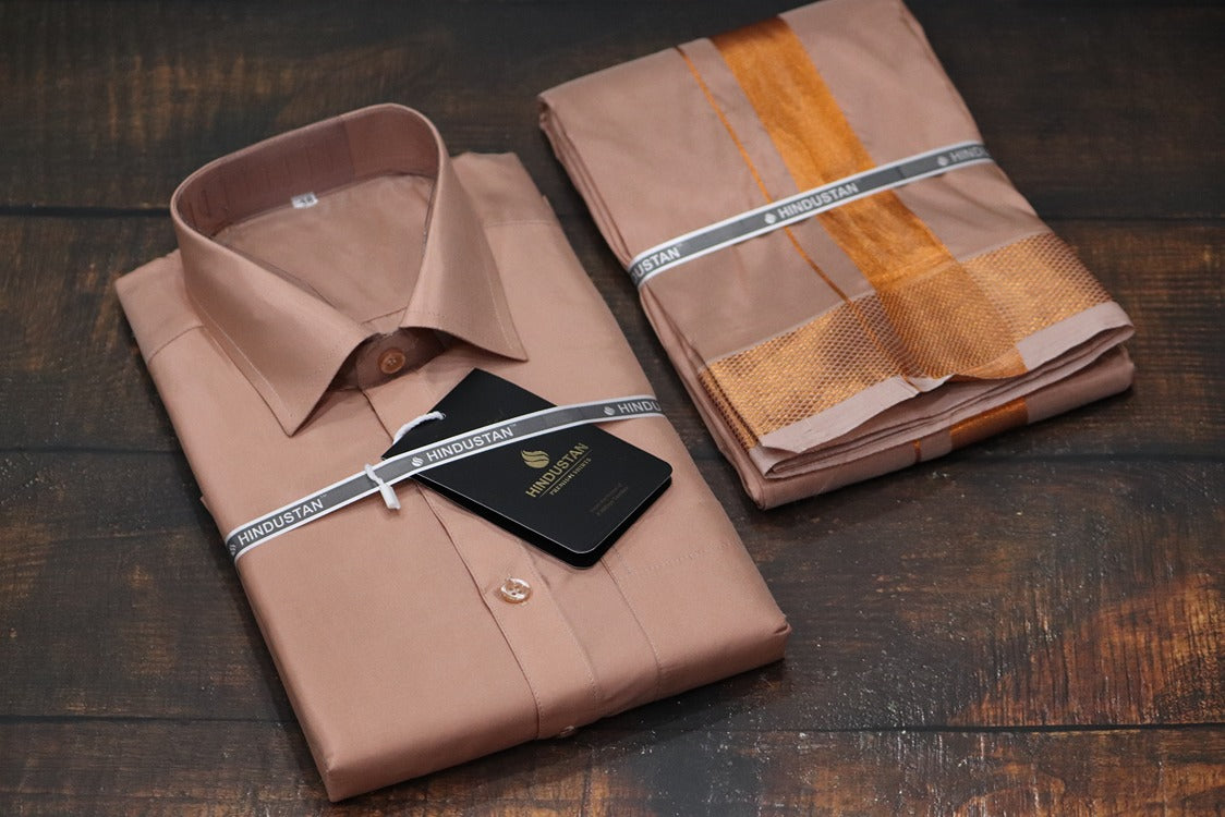Artsilk Copper Shirt + 100k Copper Dhoti