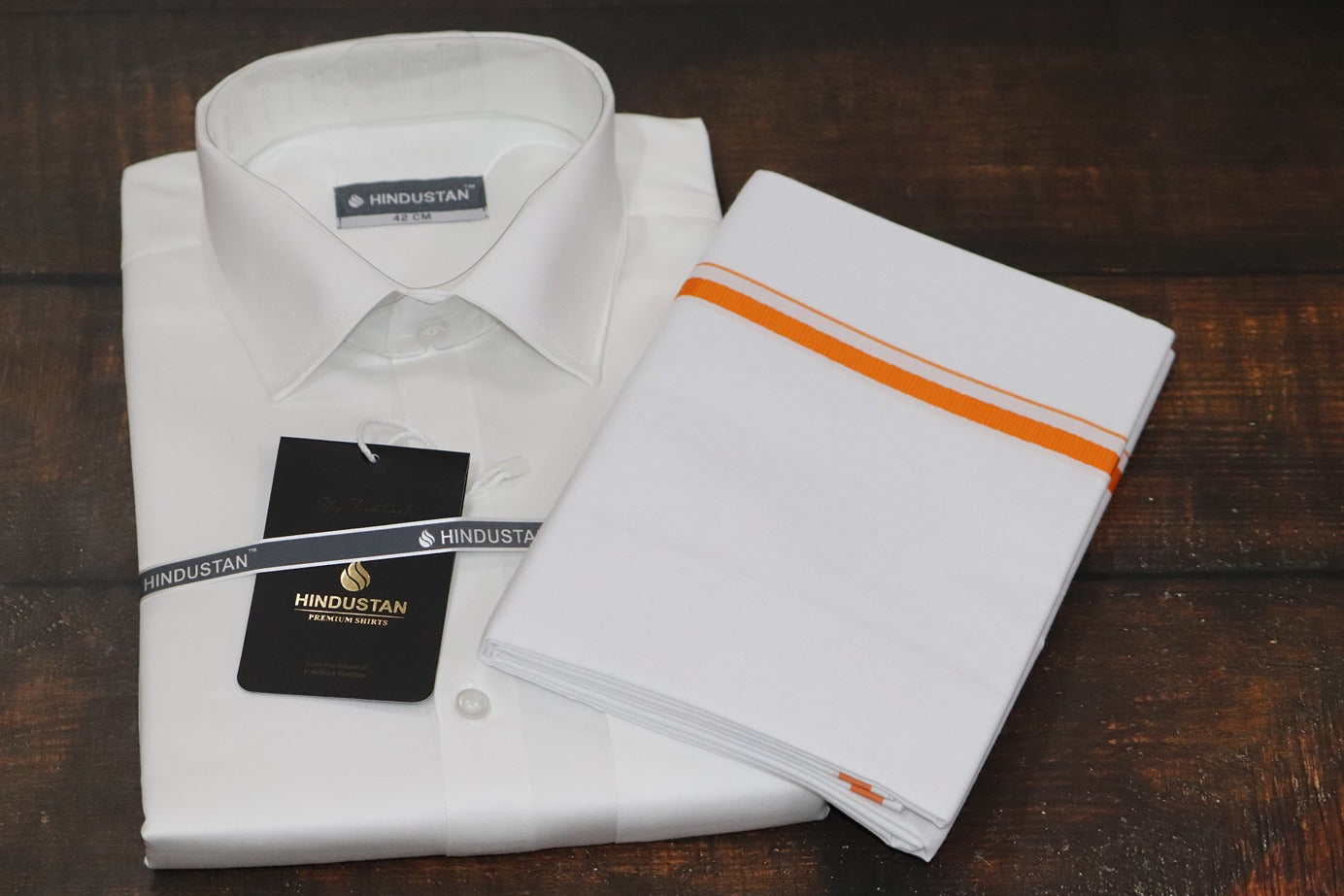 Matching White Shirt & 1 BB Dhoti (2mtr)