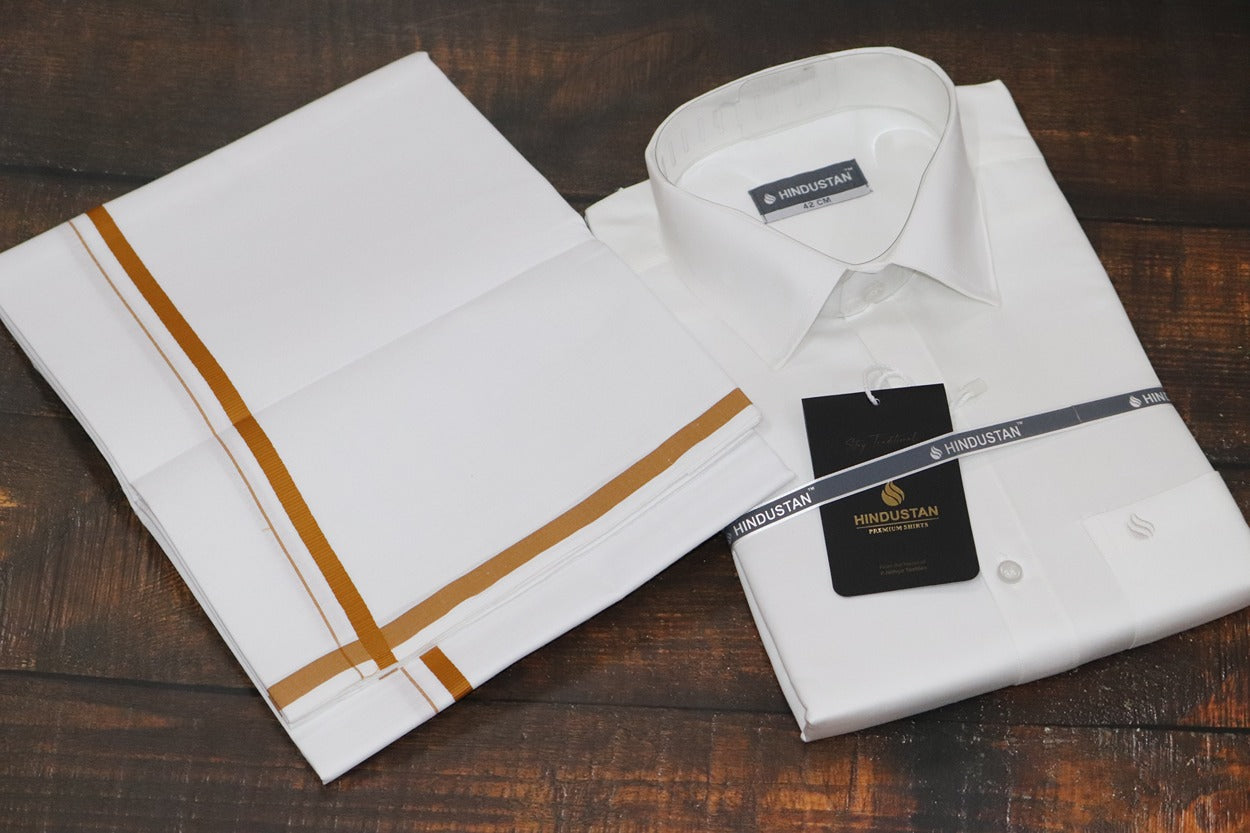 Matching White Shirt & 1 BB Dhoti (2mtr)