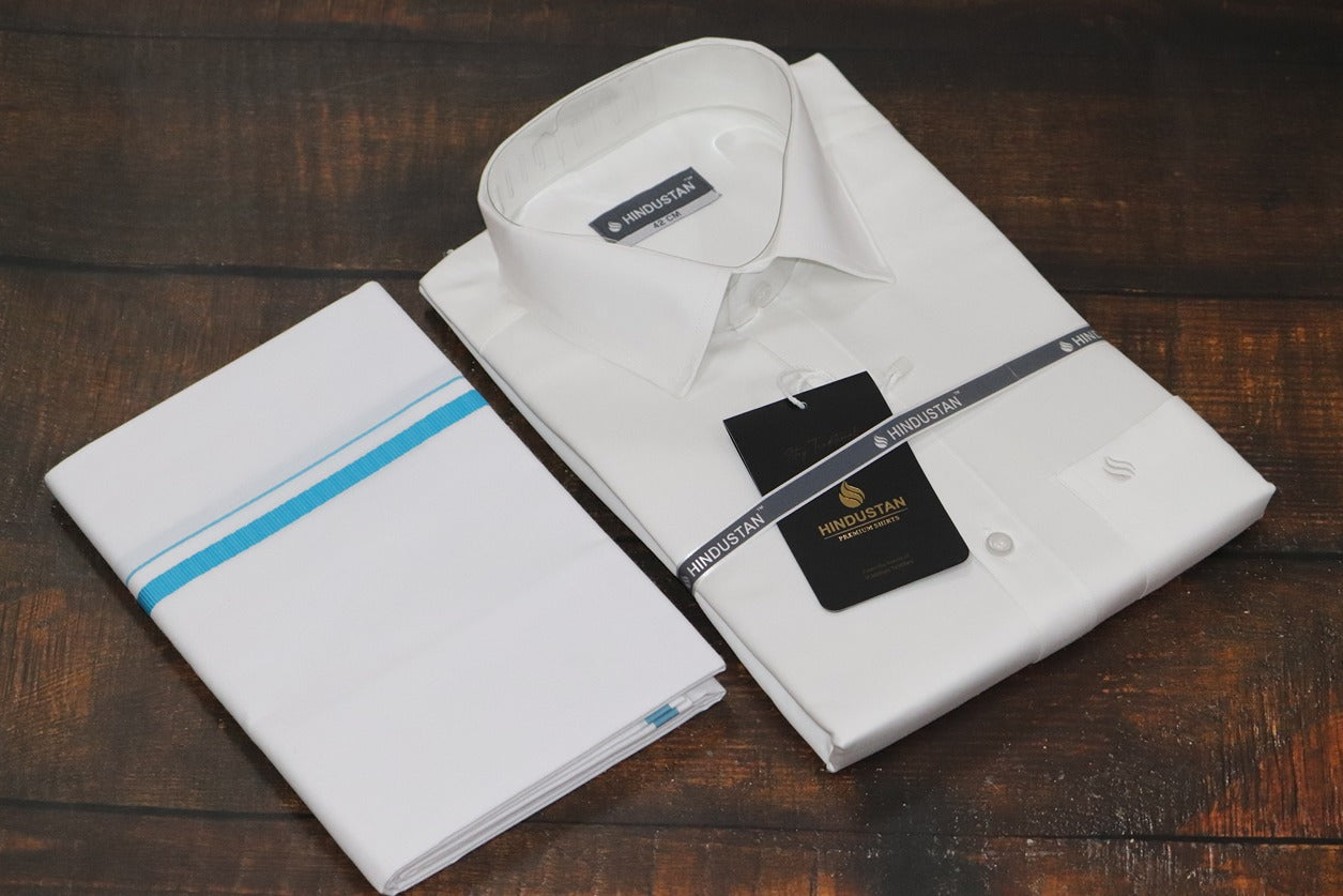 Matching White Shirt & 1 BB Dhoti (2mtr)