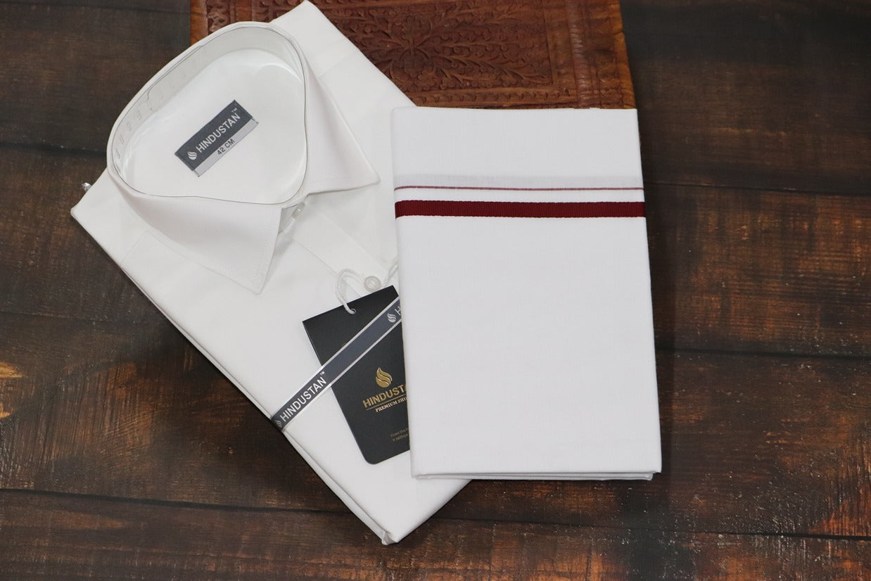 Matching White Shirt & 1 BB Dhoti (2mtr)