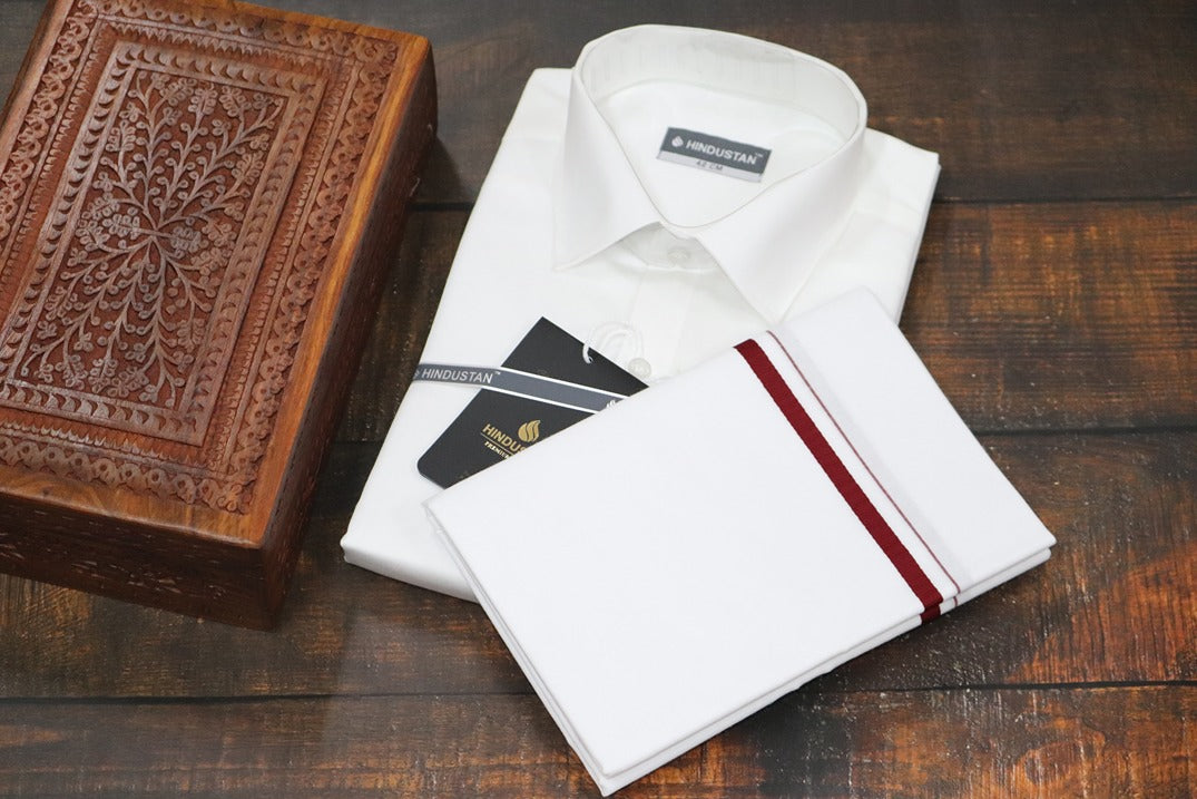 Matching White Shirt & 1 BB Dhoti (2mtr)