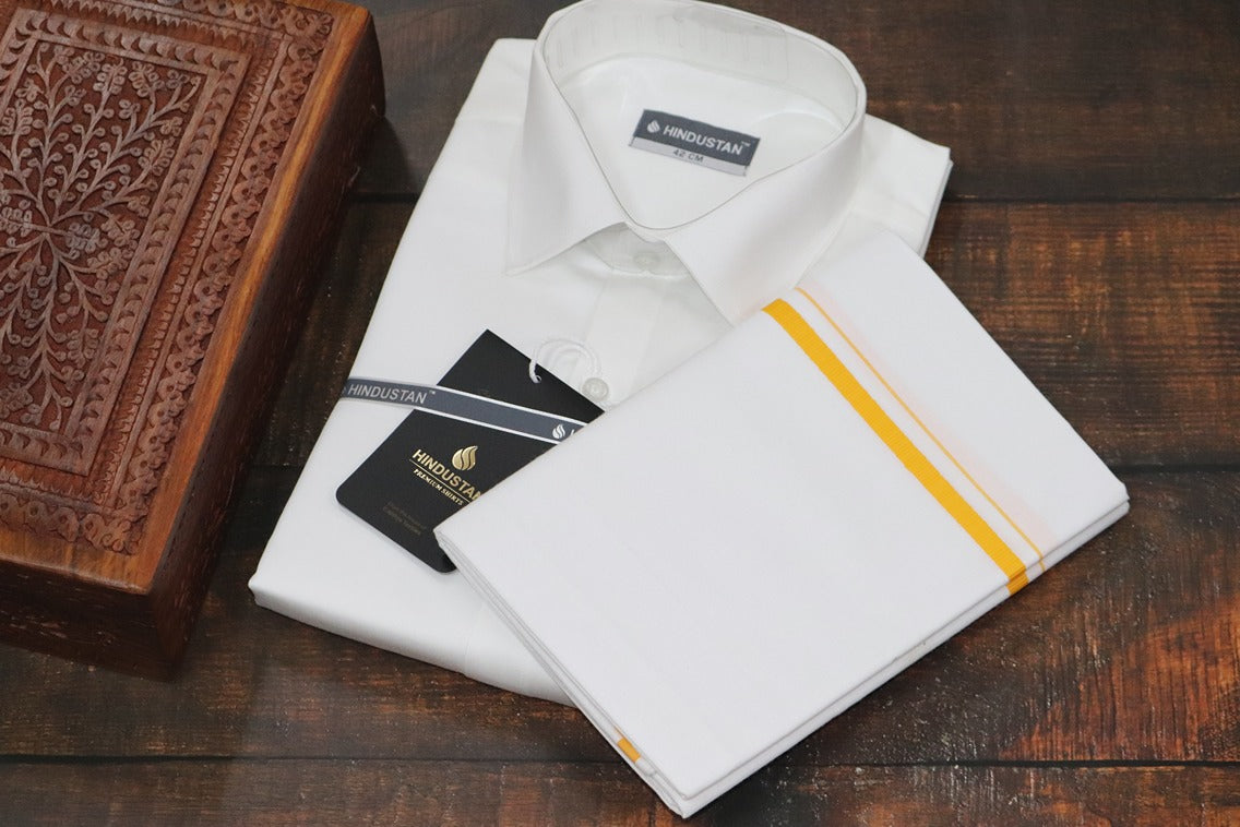 Matching White Shirt & 1 BB Dhoti (2mtr)