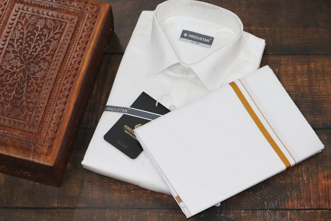 Matching White Shirt & 1 BB Dhoti (2mtr)