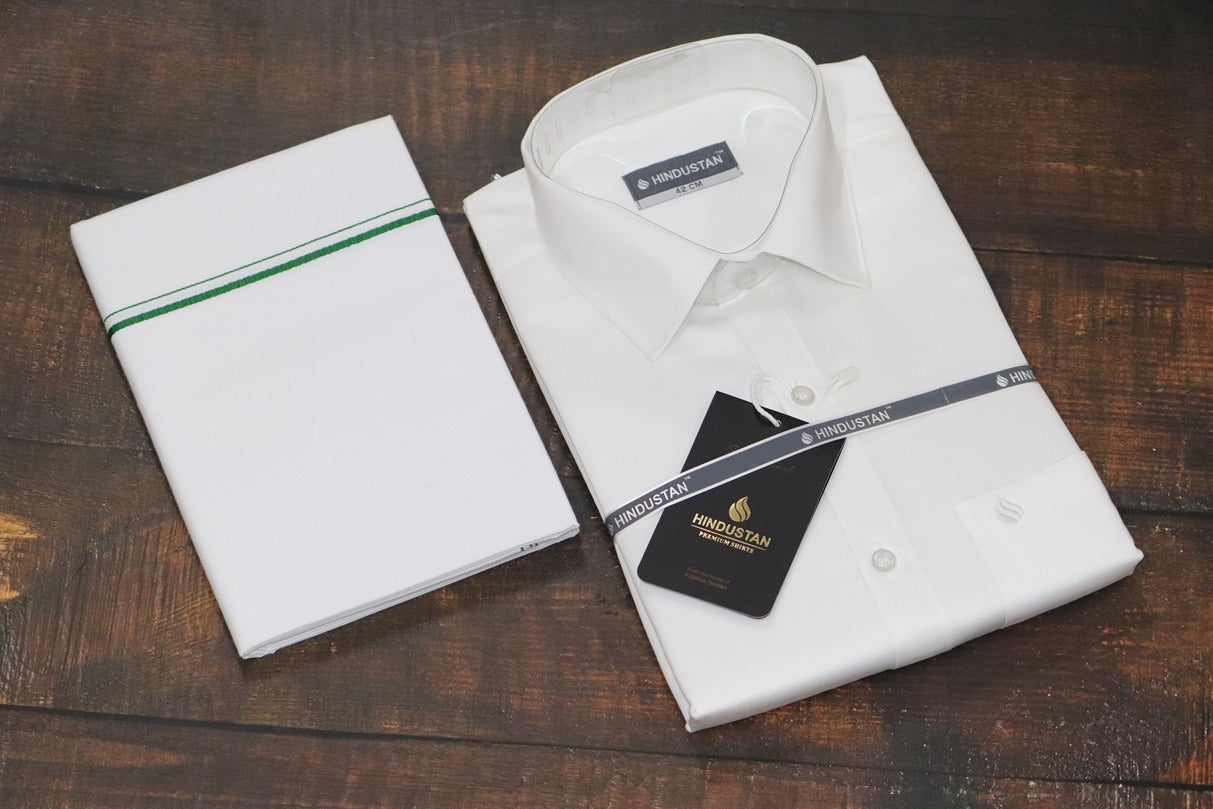 Matching White Shirt+1 SB Dhoti Set (2mtr)
