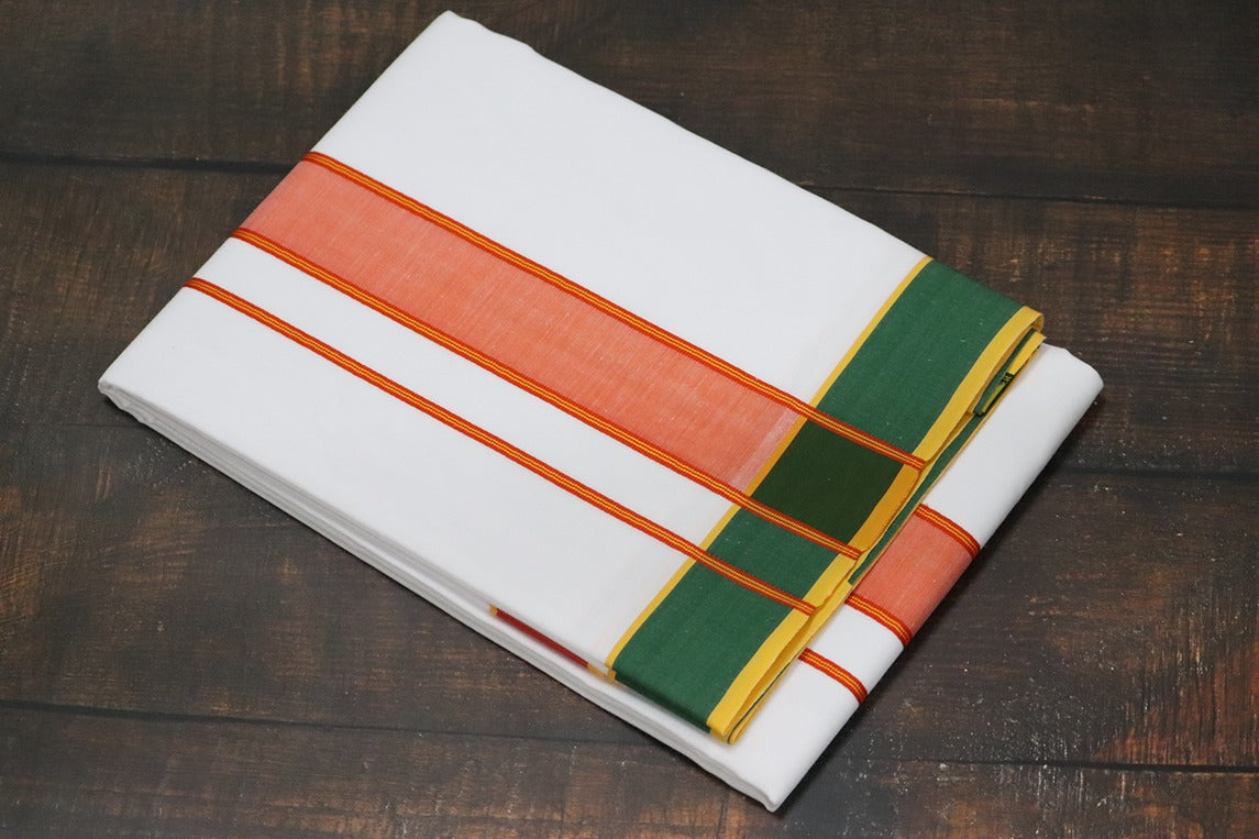 Fancy Border Kundanju Panchakacham Dhoti - 9x5 (6.30mtr)