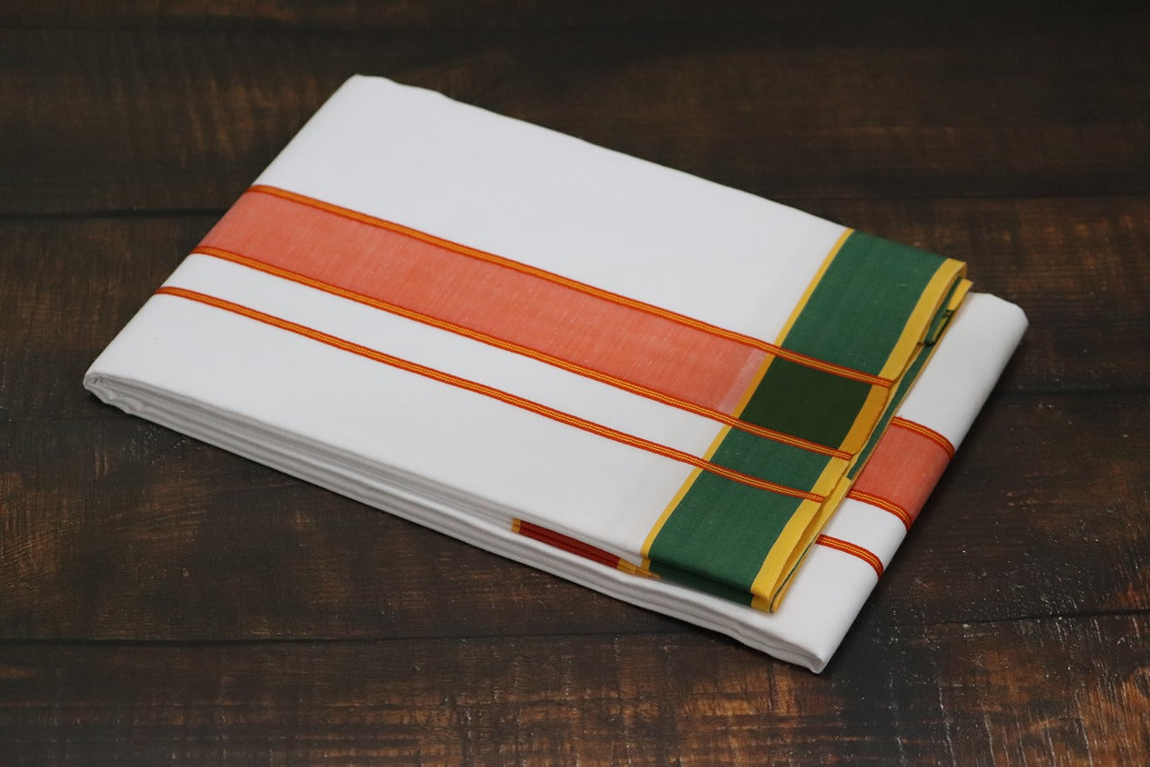 Fancy Border Kundanju Panchakacham Dhoti - 9x5 (6.30mtr)