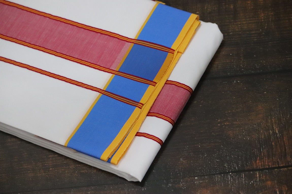 Fancy Border Kundanju Panchakacham Dhoti - 9x5 (6.30mtr)