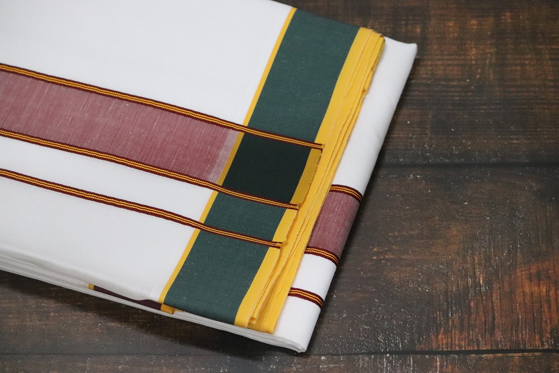 Fancy Border Kundanju Panchakacham Dhoti - 9x5 (6.30mtr)