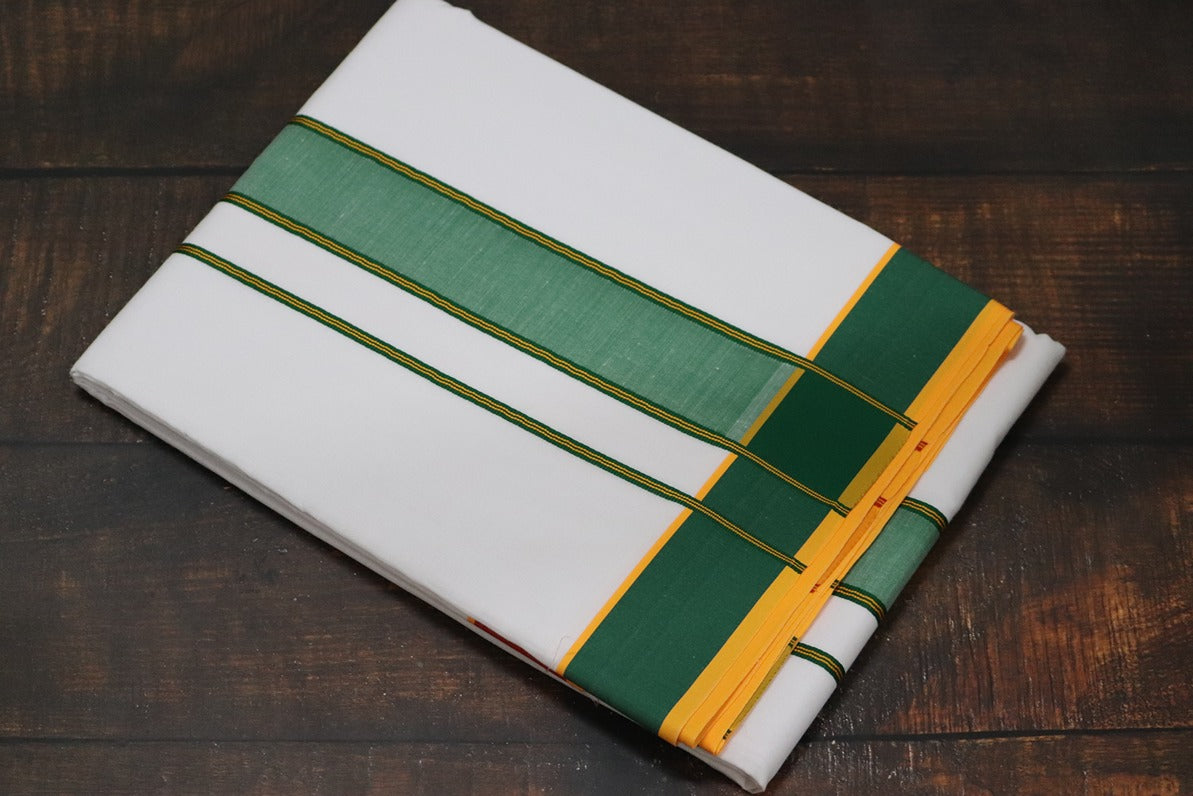 Fancy Border Kundanju Panchakacham Dhoti - 9x5 (6.30mtr)