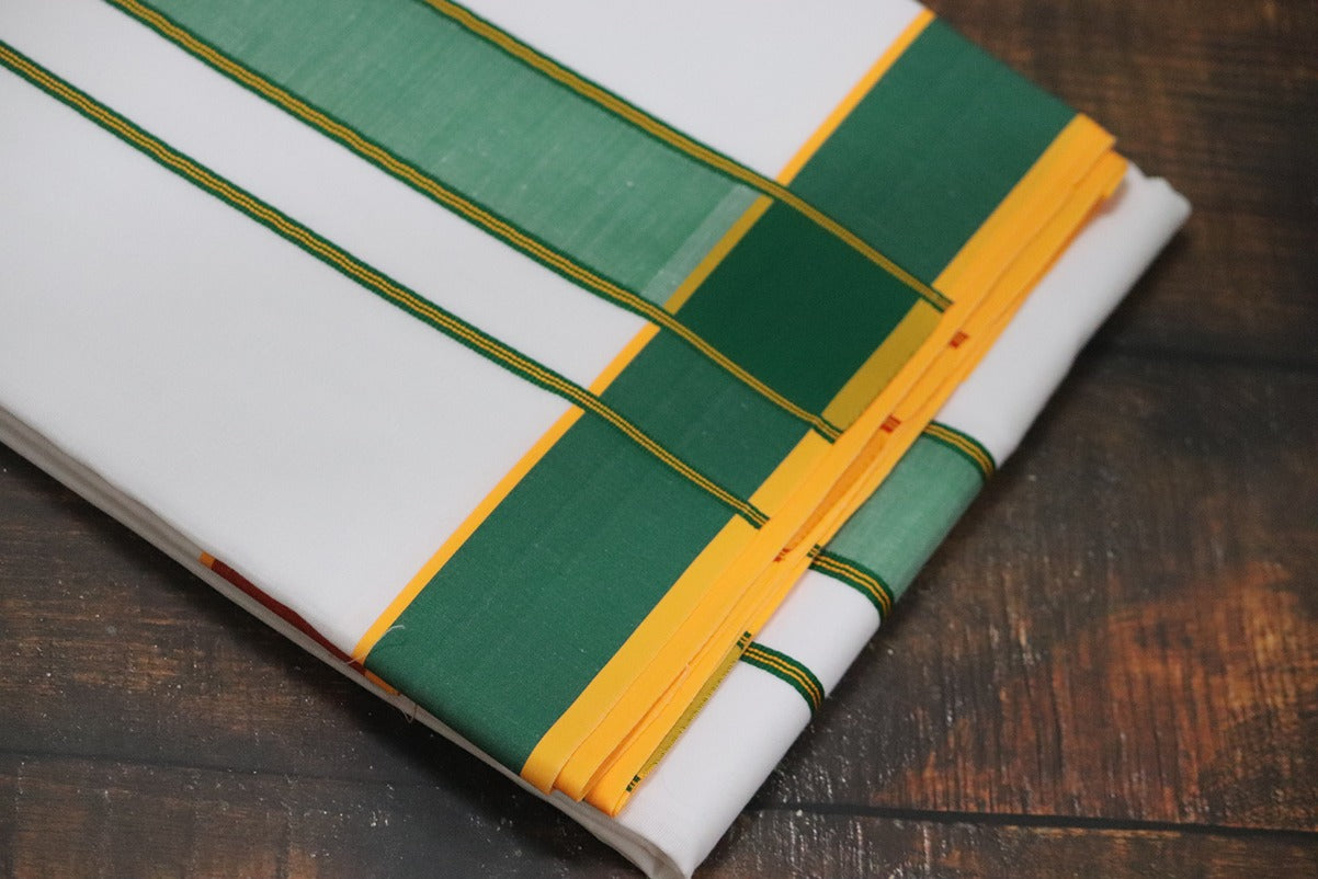 Fancy Border Kundanju Panchakacham Dhoti - 9x5 (6.30mtr)