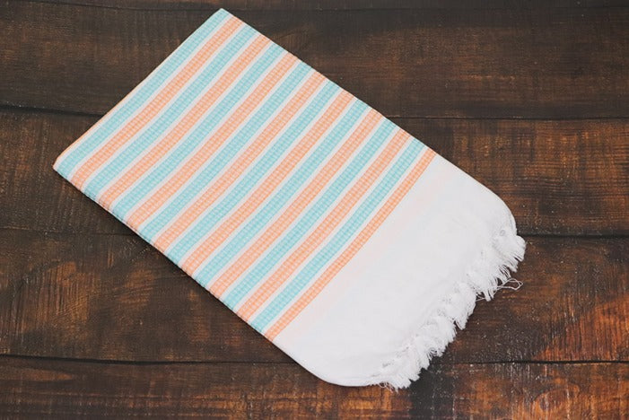 Kushpoo White Stripe Towel (Size 30x60)