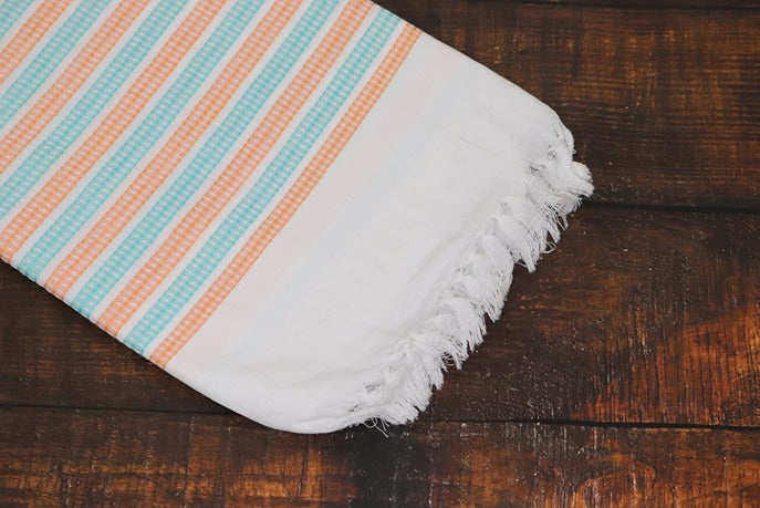 Kushpoo White Stripe Towel (Size 30x60)