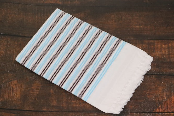 Kushpoo White Stripe Towel (Size 30x60)