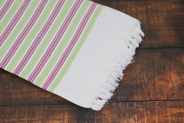 Kushpoo White Stripe Towel (Size 30x60)