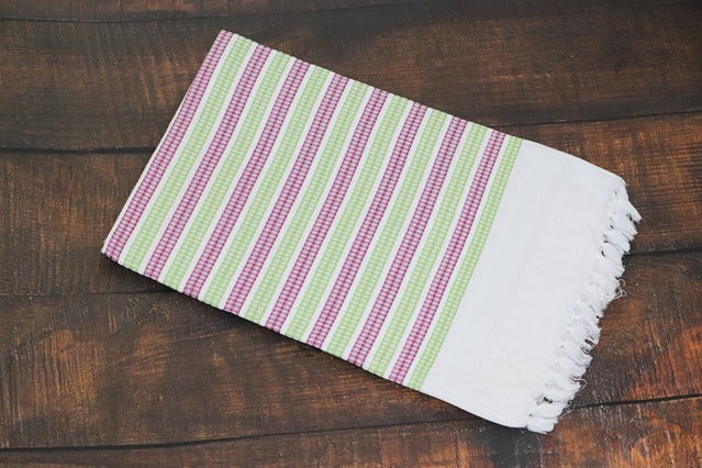 Kushpoo White Stripe Towel (Size 30x60)