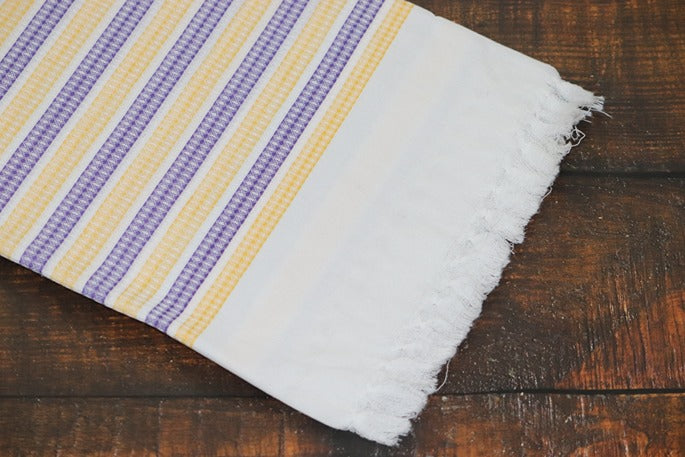 Kushpoo White Stripe Towel (Size 30x60)