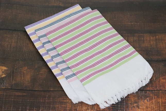 Kushpoo White Stripe Towel (Size 30x60)