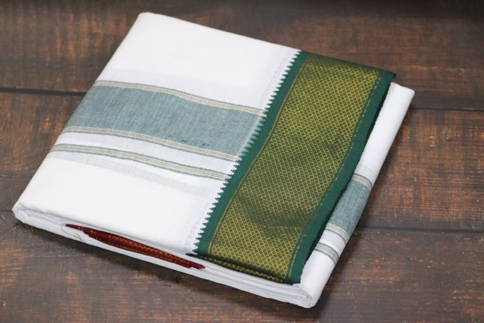 Mayilkann (16 kann) Panchakacham Dhoti - 9x5 (6.30mtr)