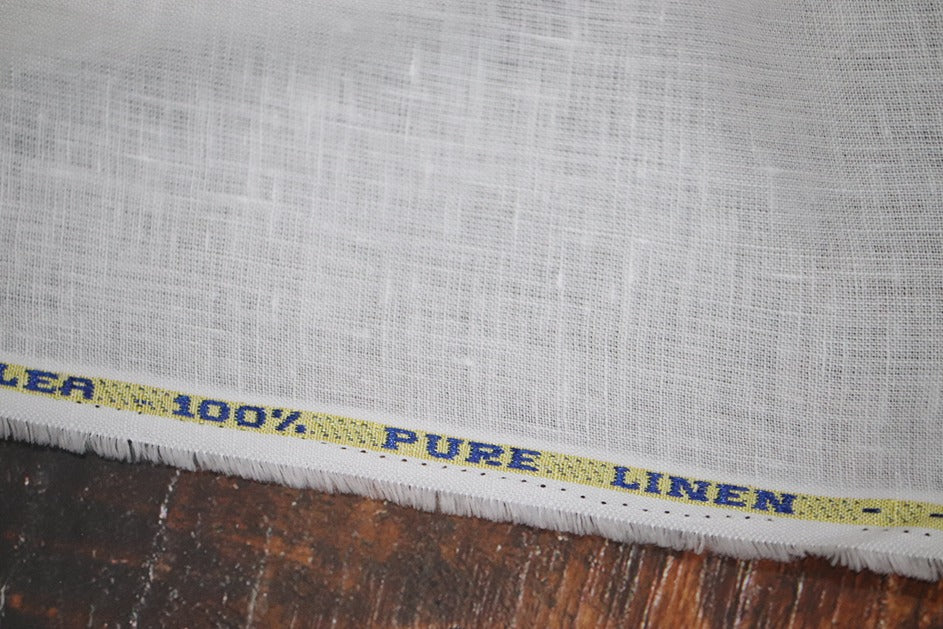 Richard Premium White Pure Linen Shirt Fabrics - 1.60mtr