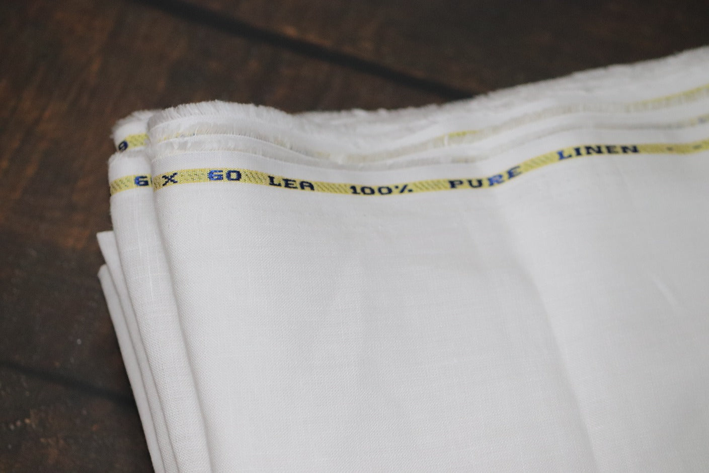 Richard Premium White Pure Linen Shirt Fabrics - 1.60mtr