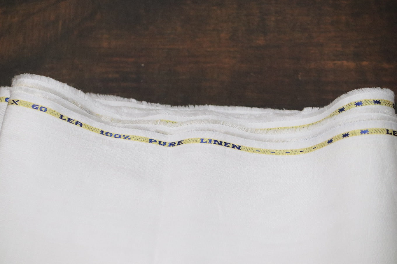 Richard Premium White Pure Linen Shirt Fabrics - 1.60mtr